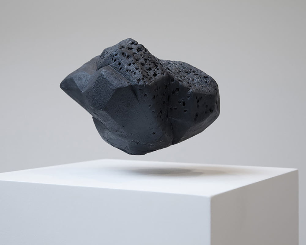 Agnieszka Kurant's floating stone art called "Air Rights"