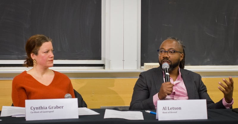 Speakers Cynthia Graber and Al Letson