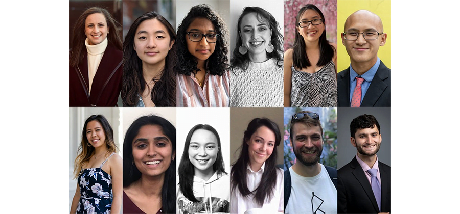 Photos of twelve 2021 MIT Fulbright winners